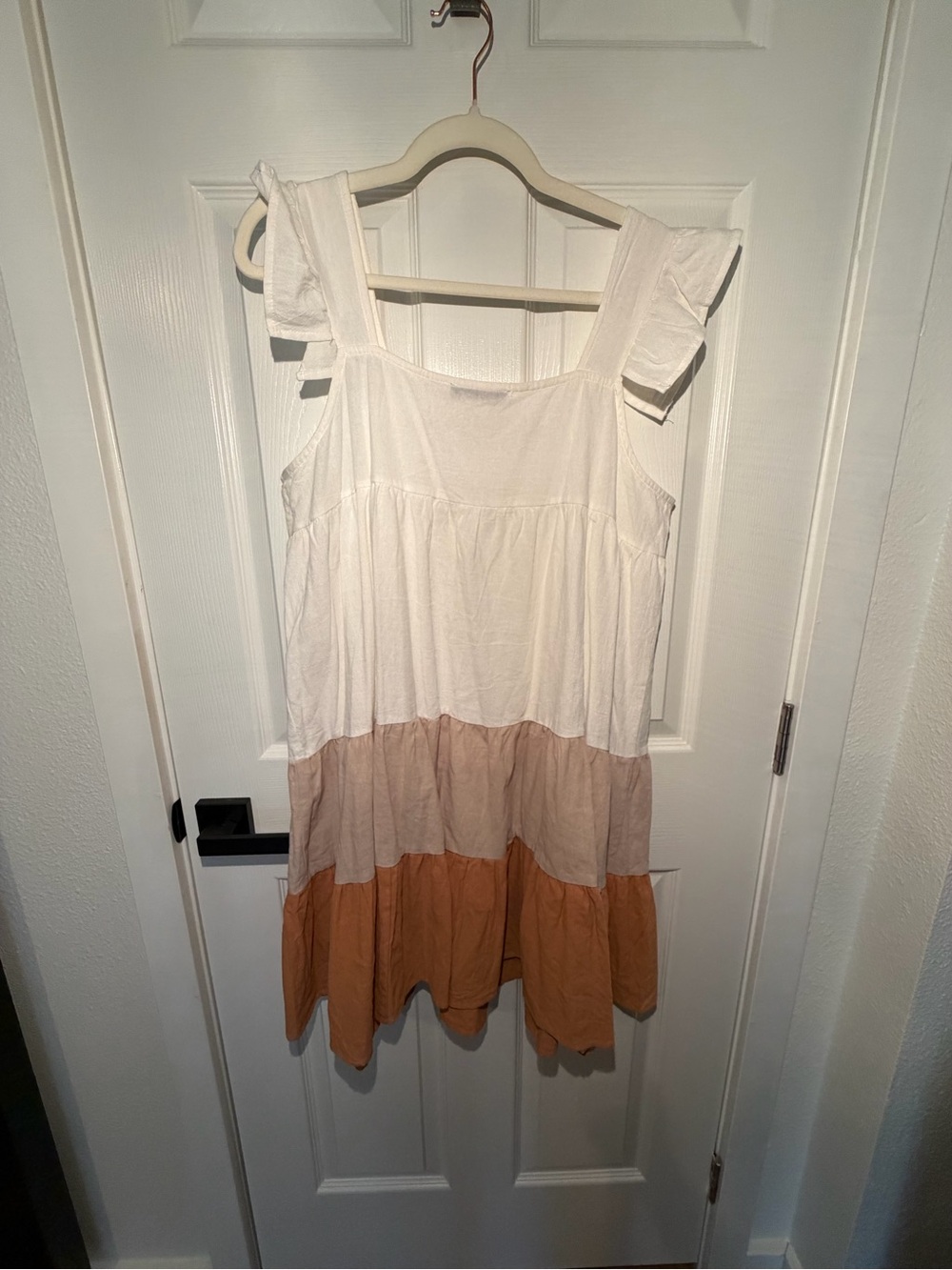 SHEIN Cream Tiered Sundress
